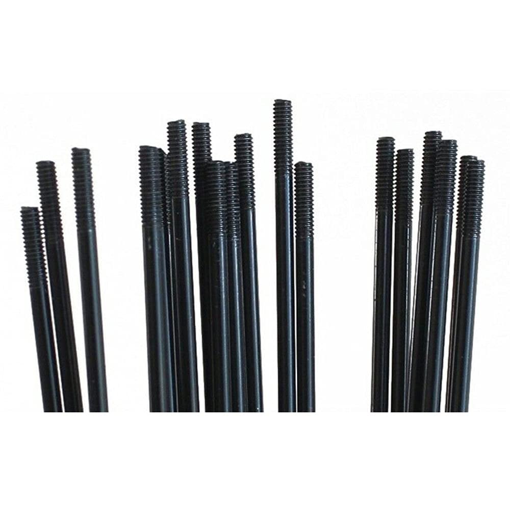 Fahrrad Stahlspeichen mit Nippeln 72 Stück/Set 255-270 mm Fahrradspeichen Nippel Rostfreies Rad Schwarze Stahlstangen Fahrradwerkzeuge Ersatz Fahrradteile Fahrradteile Zubehör (Farbe: 255 mm)