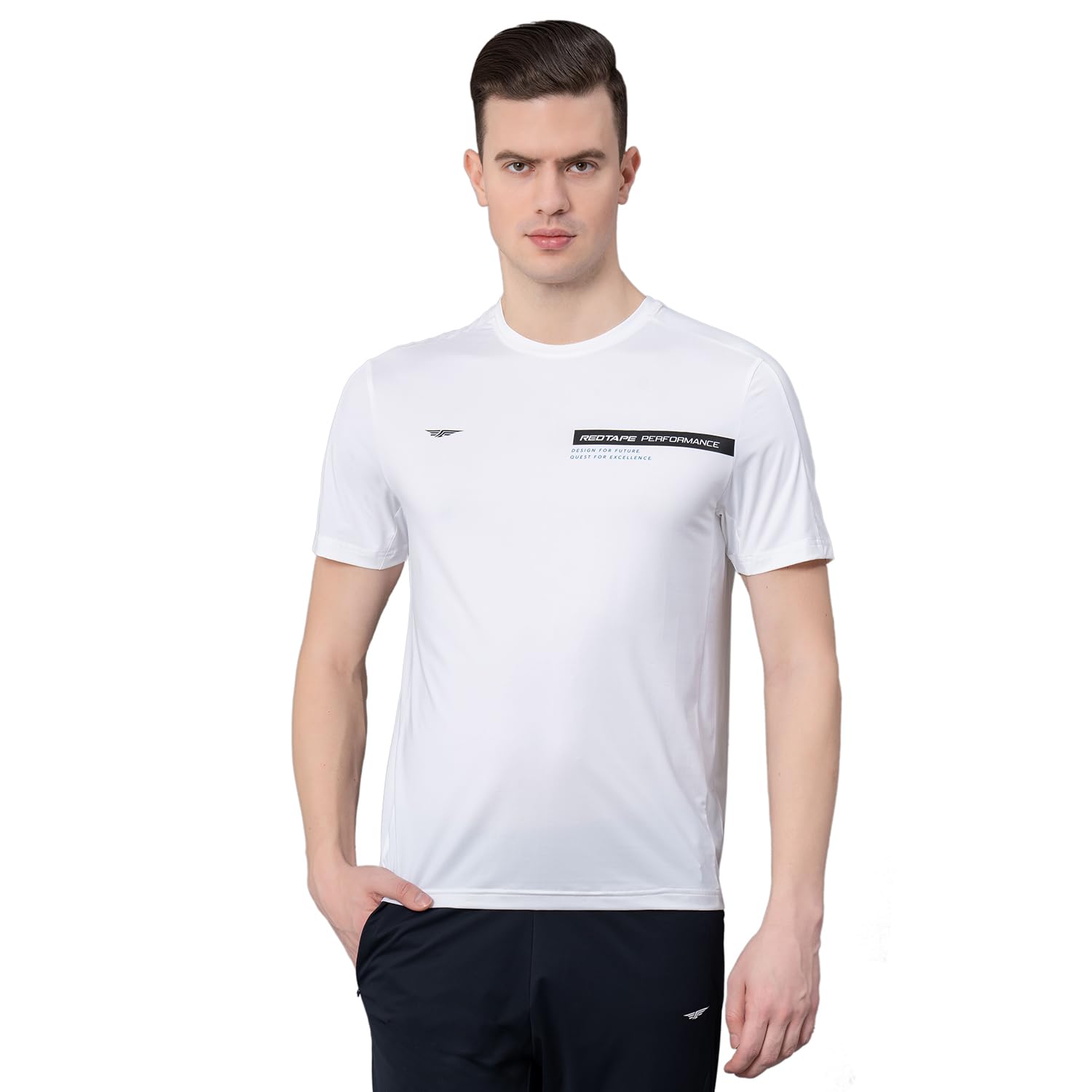 Red Tape Printed White Activewear T-Shirt for Men | Anti Microbial | High Stretch | Quick Dry-picture-39