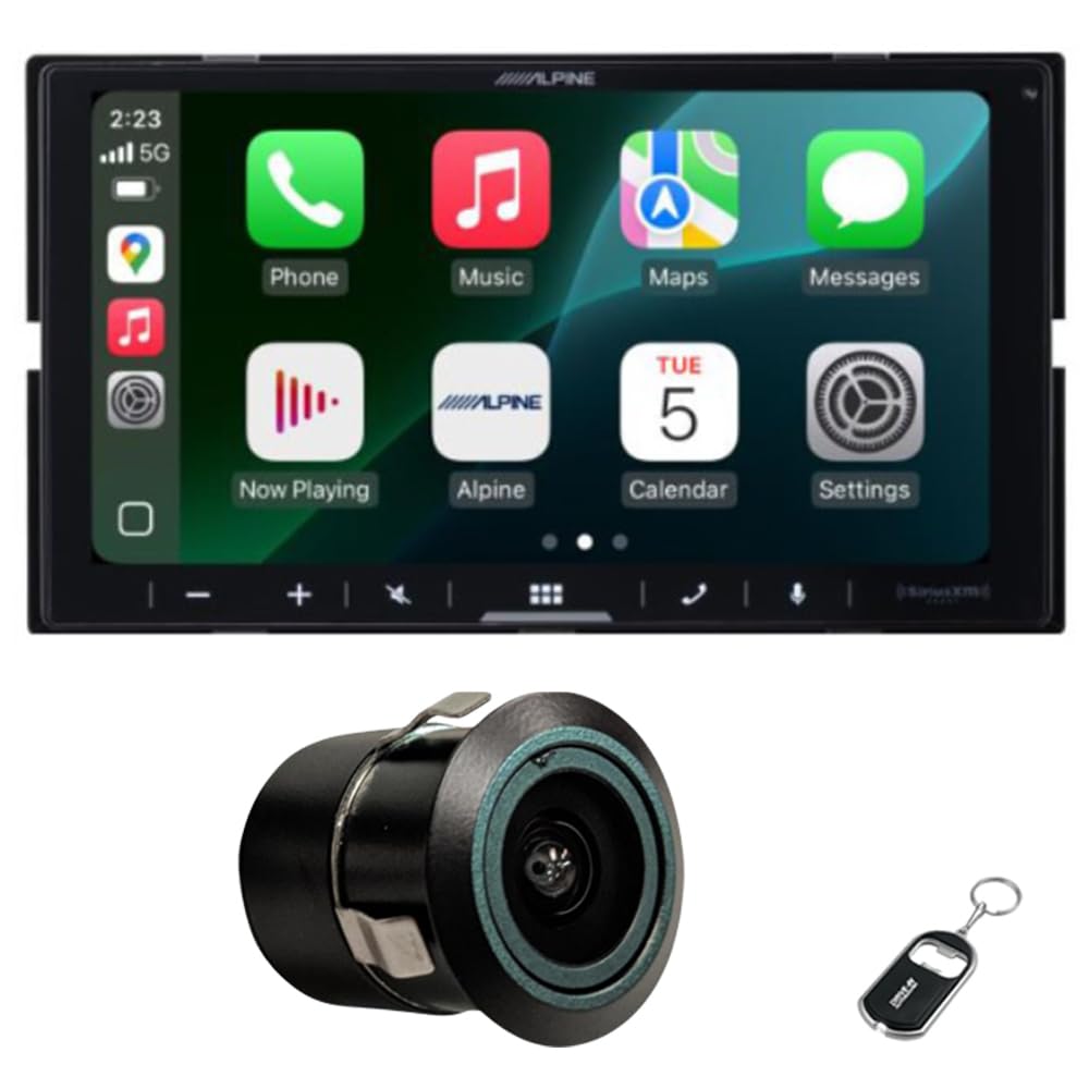 Alpine iLX-W770-M 6.75" Shallow Chassis 2-DIN Capacitive Touchscreen Digital Multimedia Receiver with Back-Up Bullet Camera