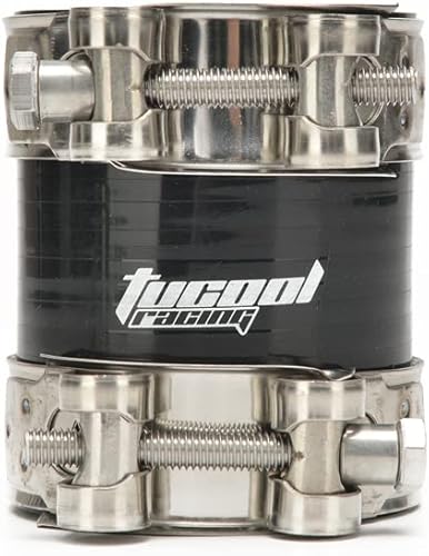 Miniatura 2 de Kit de tubos coupadores de silicona recta de alta temperatura de 2.25" ID de 4 capas + abrazaderas de manguera (2.244 in, negro)