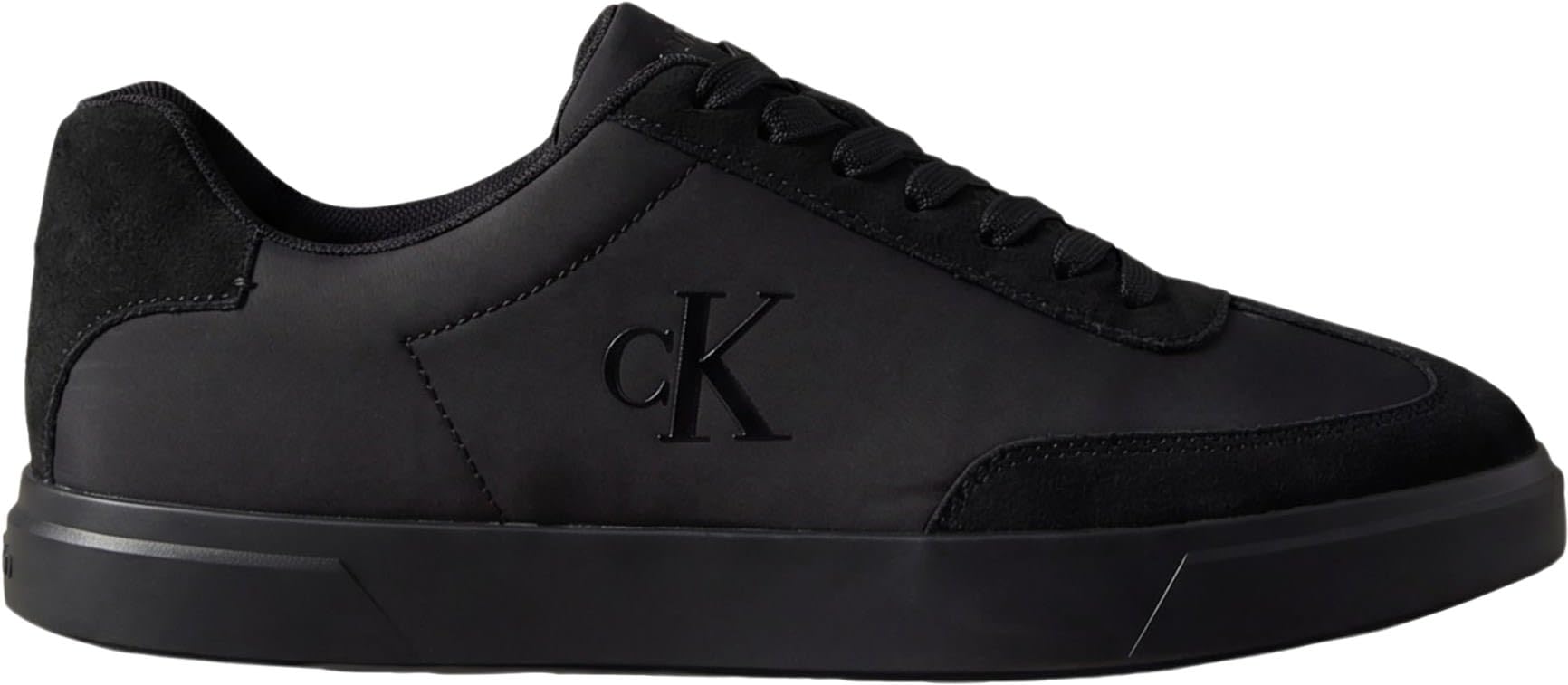 Calvin Klein Men's Cupsole Trainers Low with Branding, Black (Triple Black), 8.5