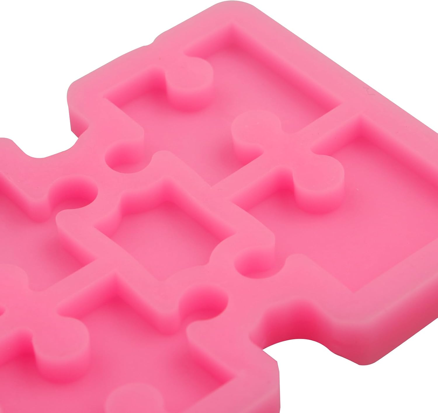 Handmade Puzzle Keychain Mold 2 Pcs, Puzzle Resin Silicone Mold for Chocolate Cake Decoration Candy Cupcake Topper Cake Polymer Clay Crafts Epoxy Resin