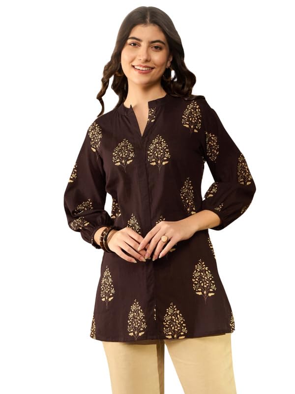 vaamsi Women's Ethnic Motifs Regular Top-picture-9