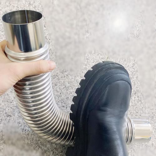 AMLESO Curva de duto de chaminé de fogão de cotovelo de 90°, combustão corrugada de aço inoxidável p