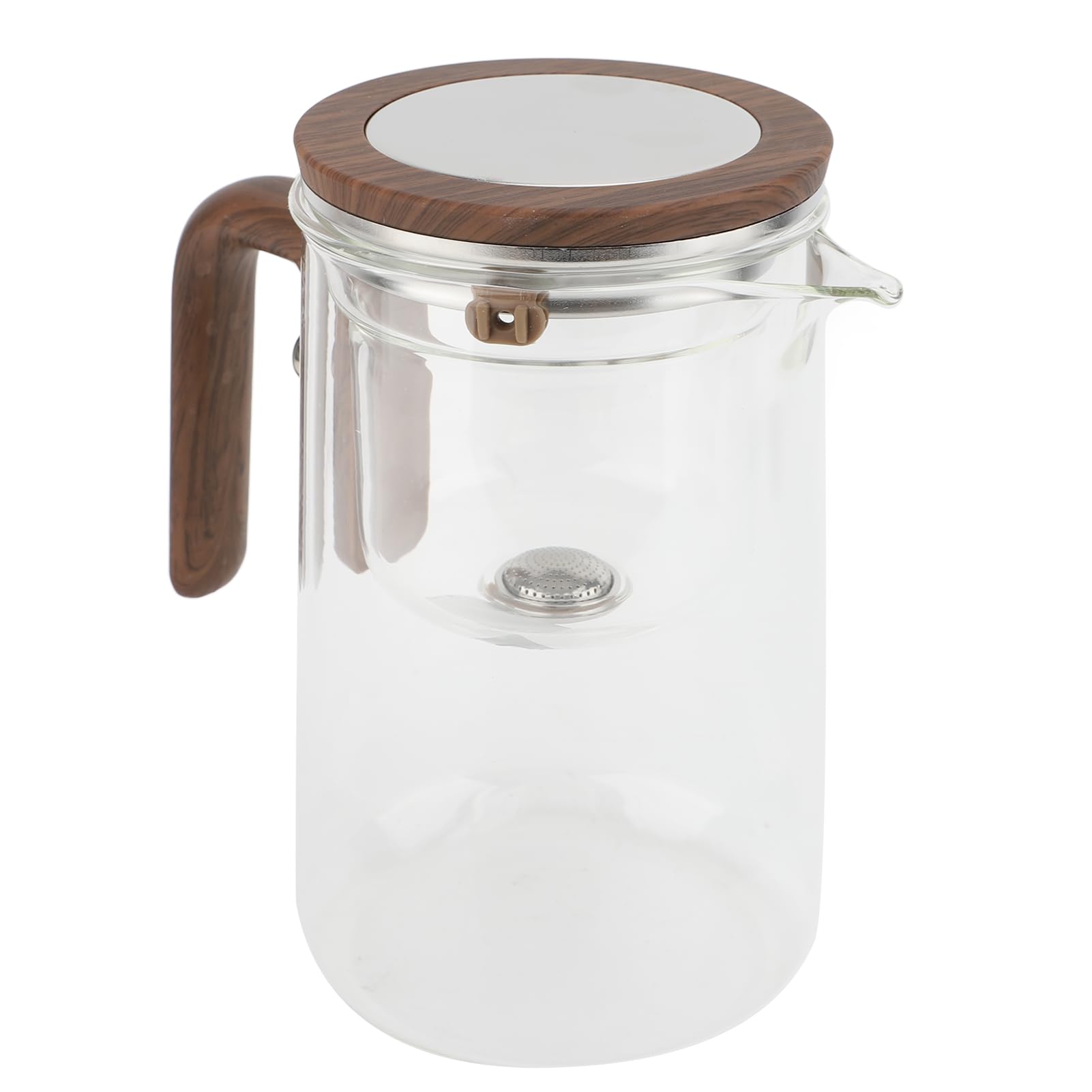Teiera in Vetro con Infusore 600ml, Erogatore in Acciaio Inox