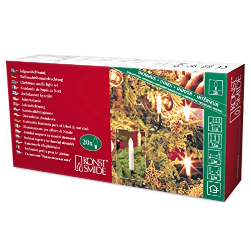 Catena per albero 20 lampadine trasparenti 230 V interno cavo - 2037 - 000 verde