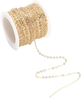 1 Roll 16.4Ft Real Gold Filled 2mm O Shape Cable Link Chain for Necklace