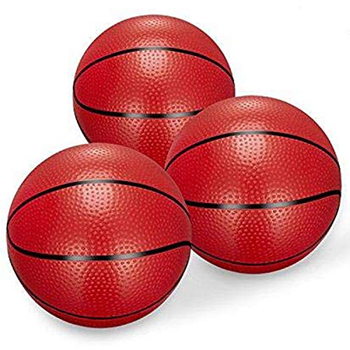 Anzmtosn 6.29" 16CM Beach Small Bouncy Balls Toddlers Replacement Rubber Basketball Sports Toy Basketballs For Pool Kids Baby Boys Girls Adults School PlayGround Indoor Outdoor Home Office(3PCS)