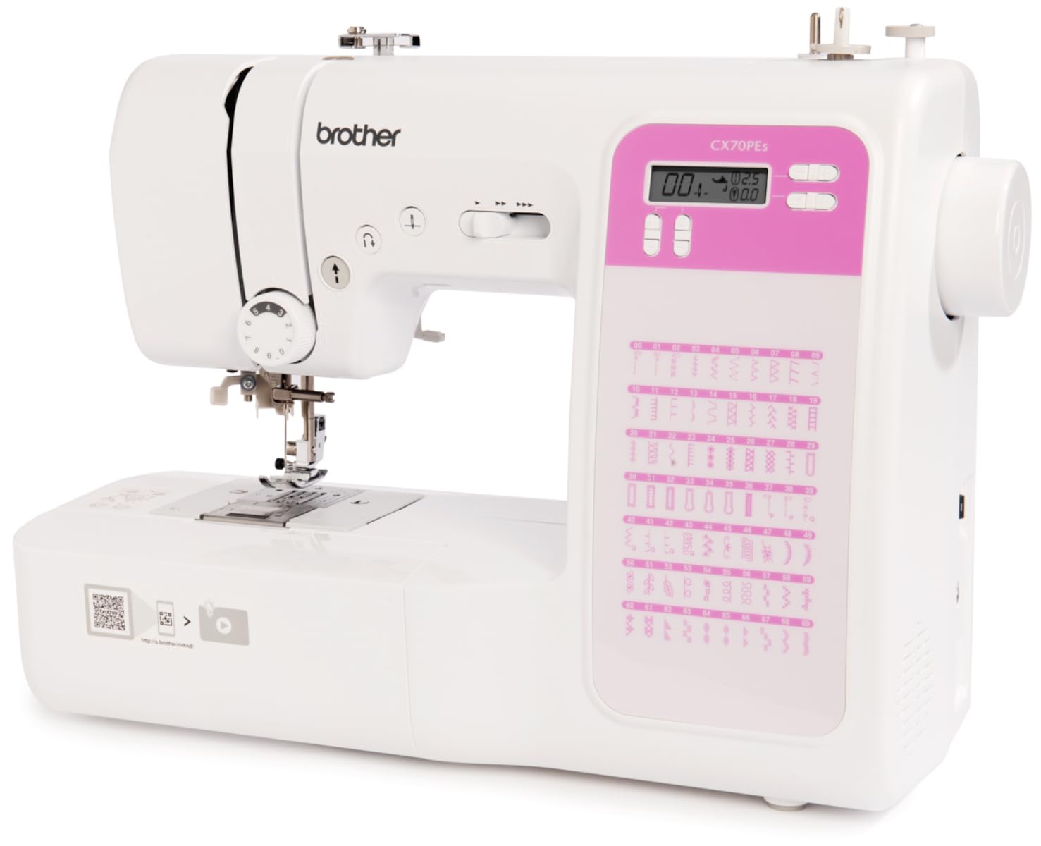 Brother CX70PES (Nuovo Modello) Macchina da Cucire Elettronica con 70 Punti Cucito - Tavolo e Borsa Inclusi