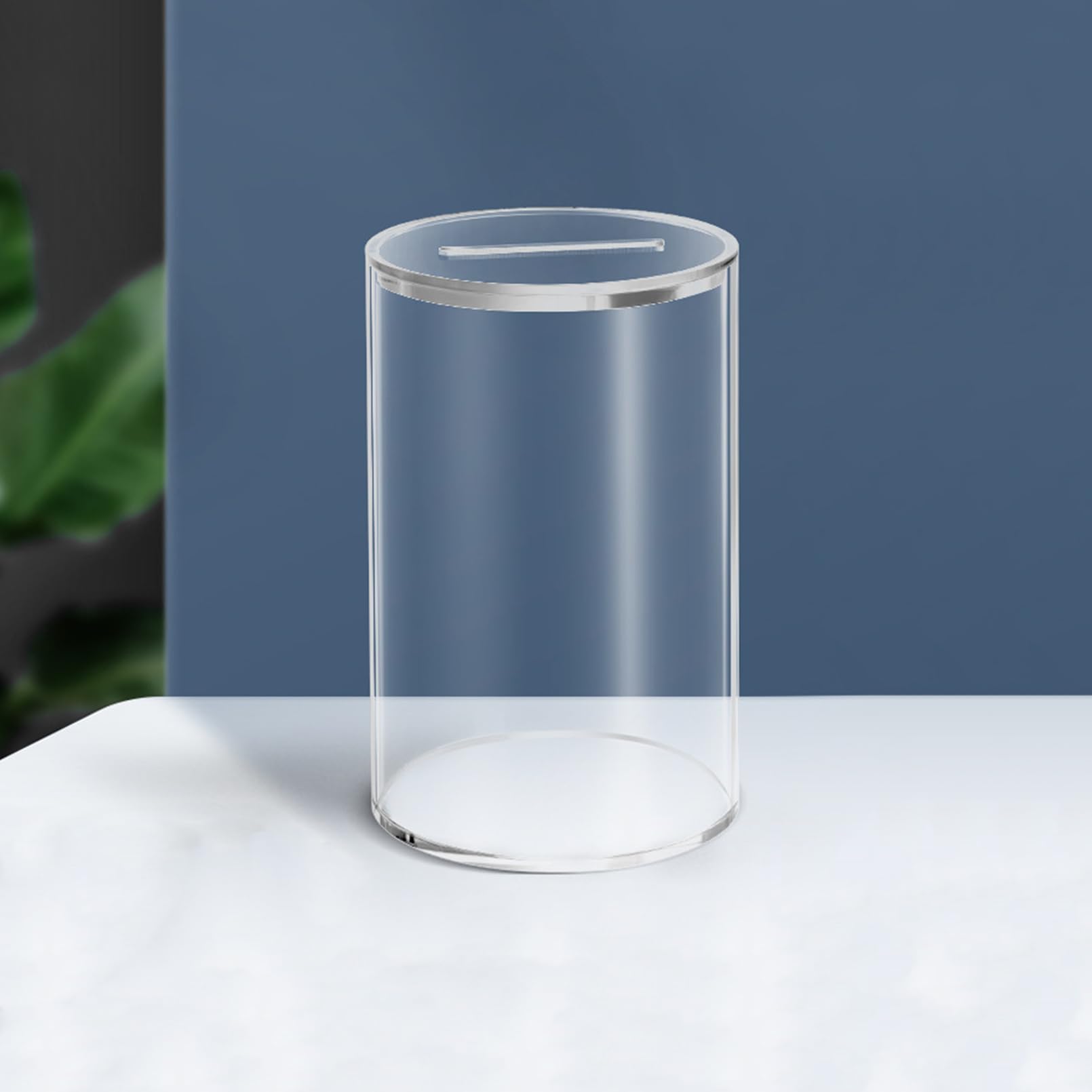 Small Clear Acrylic Money Box 2.75”× 2.75”× 4.52” Transparent See Through Money Saving Box Piggy Bank for Adults Kids - Image 4