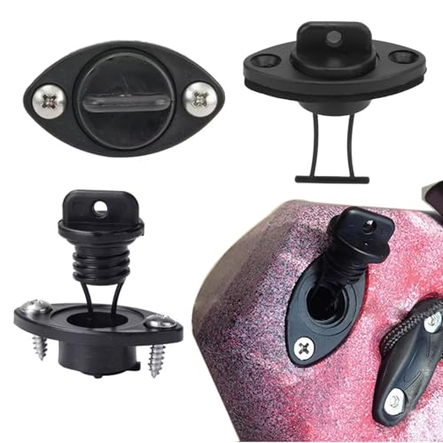 Kayak Drain Plug Kit - Scupper Plugs Threaded Receiver Replacement for Ocean Stream Kayak Dinghy Canoe Boat Boat Transoms Fish Wells and Ice Chests Pack of 2 Screws Include