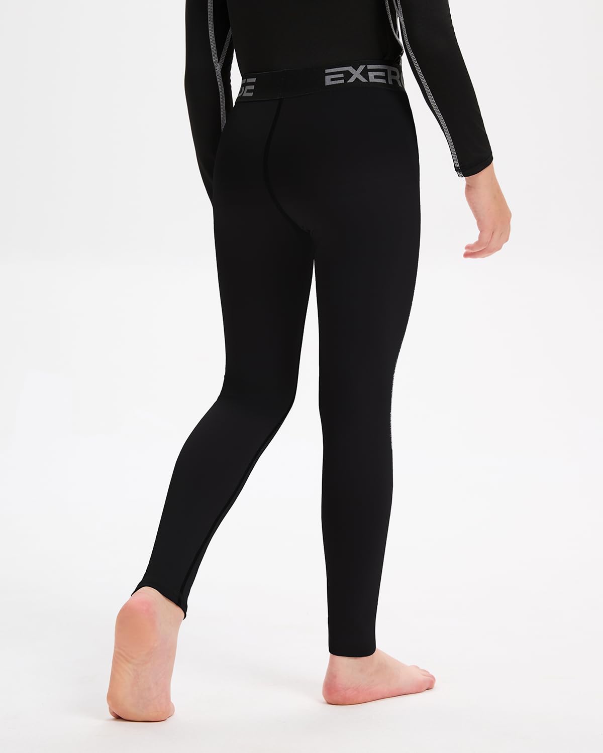 4 Pack Kompressions Leggings Jungen Lange Unterhosen Kinder Laufhose Sport Leggings Jungen Sportunterwäsche für Fußball, Basketball,Laufen und Fitness