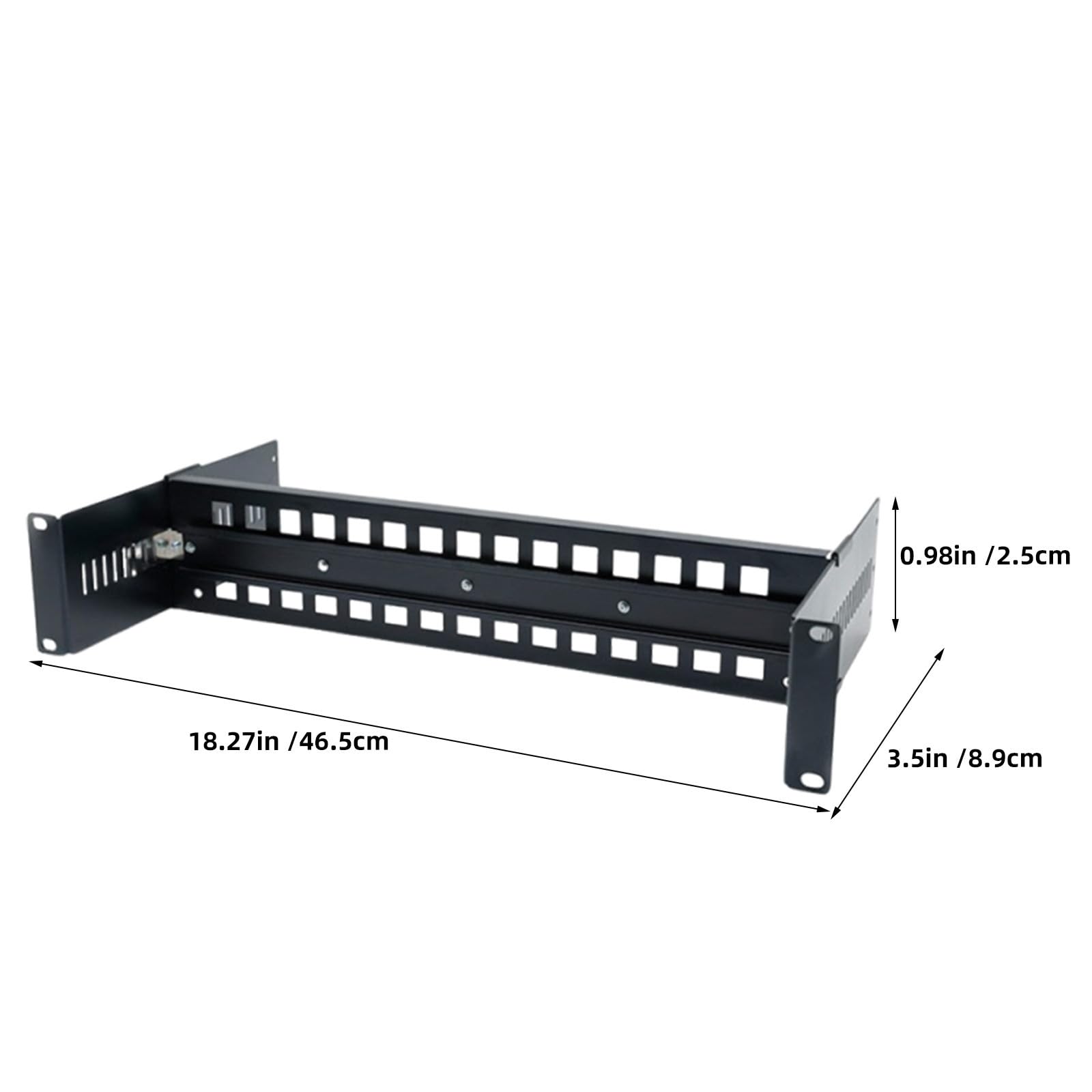 HEMOTON Verstellbarer 2u Din Schienen Halter aus Aluminiumlegierung für 19-Zoll Server Rack mit 8kg Kapazität Platzsparend und Optimiert Luftstrom für Medienkonverter und Stromversorgung