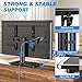 Rfiver Universal Table Top TV Stand TV Base Replacement for Most 27-60 Inch LCD LED Flat Curved Screen TVs Holds up to 88lbs, Height Adjustable TV Mount Stand with Tempered Glass Base, VESA 400x400mm