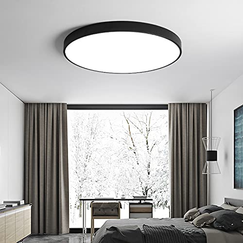 Wifume Led Flush Mount Ceiling Light,9In 6500K Cool White 12W 100W Equivalent,Round Lighting Fixture For Closets,Kitchens,Stairwells,Basements,Bedrooms,Washrooms Black #TOP5