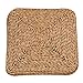 HOMDO Tatami Japonais Naturel Pouf Carré Rotin Épaisseur, Coussin de Paille Tissée à La Main, Coussin de Yoga de Type Pouf, Diamètre 30cm Coussin de Méditation pour n'importe Quel Décor
