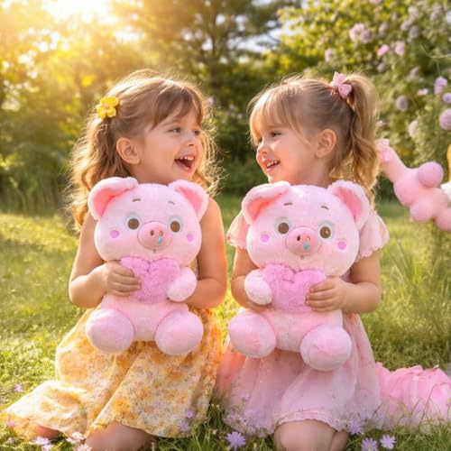 Image of Pink Sweetheart Piggy Soft Toy - 40 cm Premium Plush Stuffed Animal | Cute Cuddly Teddy for Kids & Gifting (Pink Sweetheart Piggy)