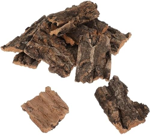 WIXGAOTK 10pcs Cork Bark Flats Reptile Tree Bark for Terrarium Landscape Habitat Decor Basking Platforms for Turtles Snakes Lizards Natural Wood Tank Decoration Small Size 5-9cm