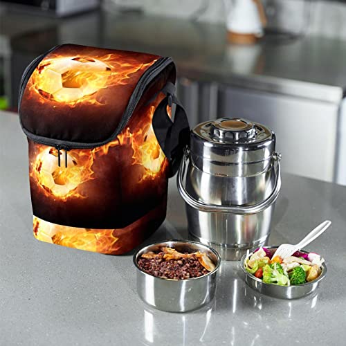 Bolsa de almuerzo de fútbol con correa cómoda para evitar cargar comida de forma incómoda 7