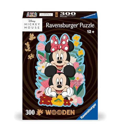 Ravensburger Wooden Puzzle 12000762 - Mickey & Minnie - 300 Teile...