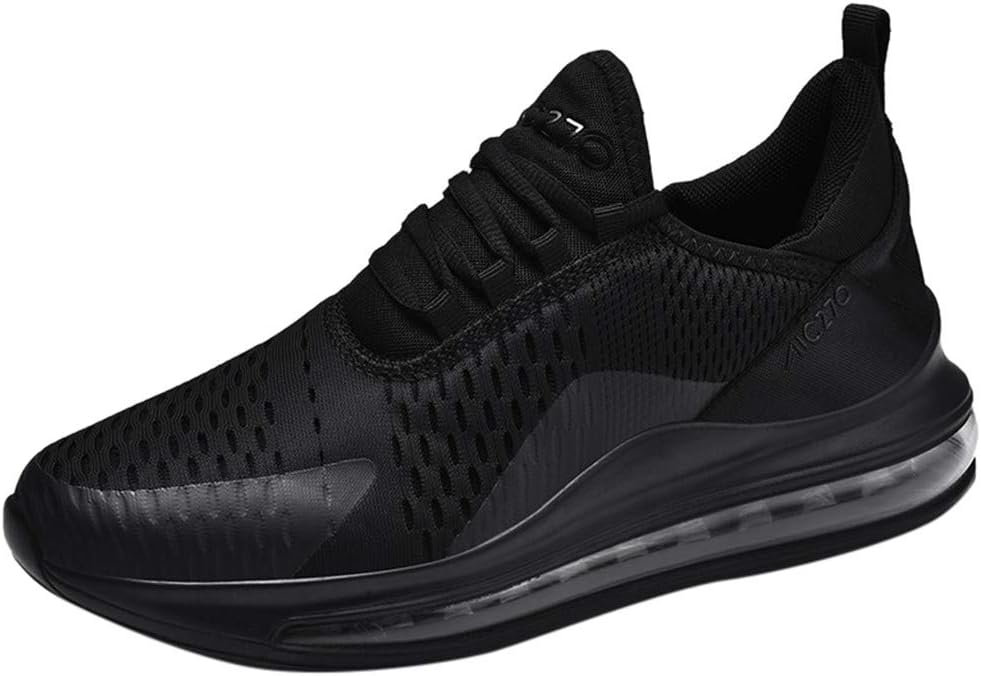 Men Solid High Top Male Air Cushion Mesh Breathable Running Shoes Lightweight Walking Sport Shoes