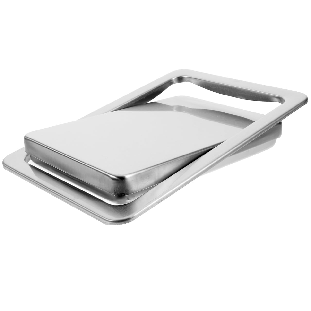 Amazon.com: Amosfun Stainless Steel Embedded Trash Bin Flap Cover