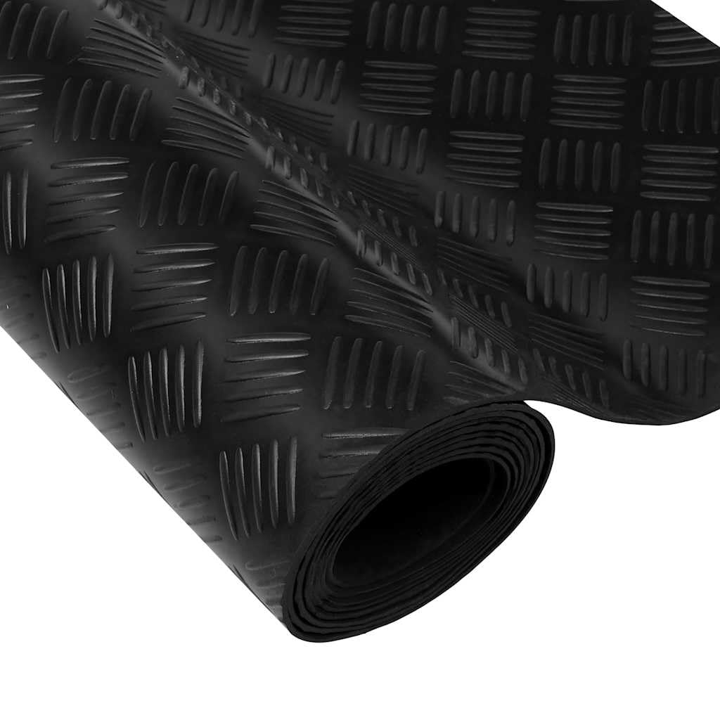 vidaXL Alfombrilla de Goma Antideslizante Ajedrezado Baldosas de Caucho Esterilla Suelo Hogar Oficina Garaje Moquetas Materiales Construcción Bricolaje Resistente 1,5x4 m 3 mm