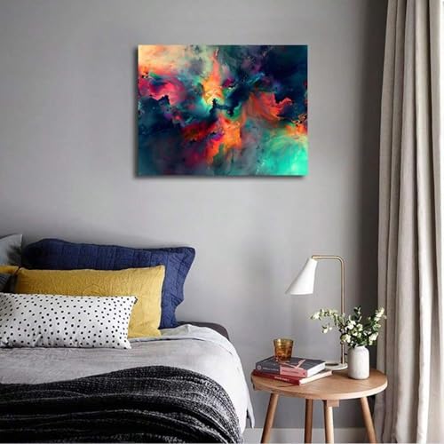 Tableau sur toile abstrait pour habiller un mur de chambre vide
