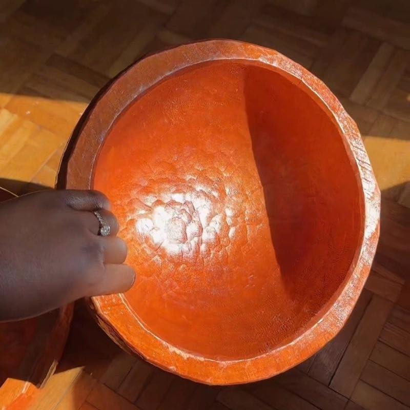 Mortier en Bois Artisanal avec Pilon, Ustensile de Cuisine Traditionnel en Bois Naturel