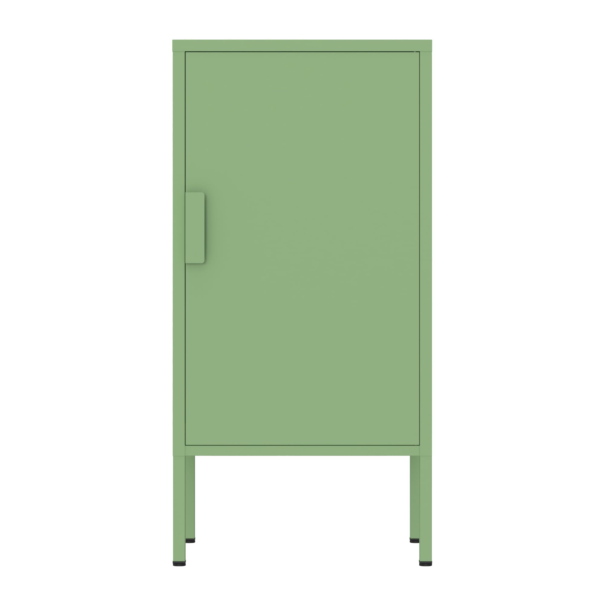 Brigros - Armadietto Metallico 1 Anta 35x46x72 Cm Con 2 Ripiani Regolabili, Mobile Multiuso Salvaspazio Per Bagno, Cucina, Soggiorno, Cameretta In Acciaio Moderno Colorato (Salvia)