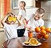 Hand Juicer Citrus Orange Squeezer Manual Lid Rotation Press Reamer for Lemon Lime Grapefruit with Strainer and Container, 2 Cups