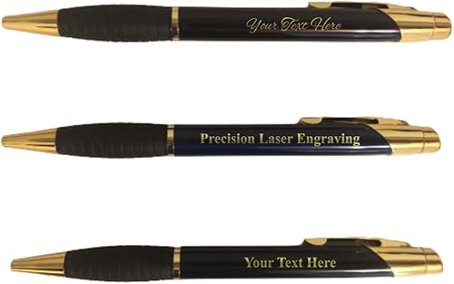 Personalized Pen Engraved Coated Brass with Custom Text Office Gifts
