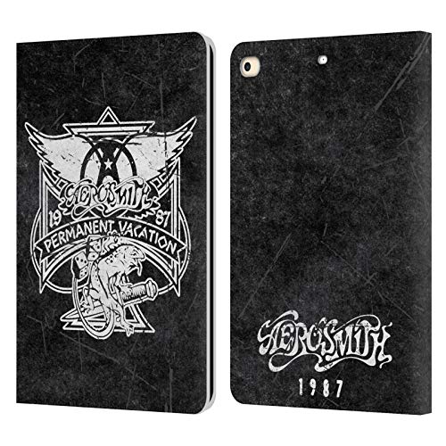 Étui portefeuille iPad 9.7 Aerosmith protection intégrale en cuir noir