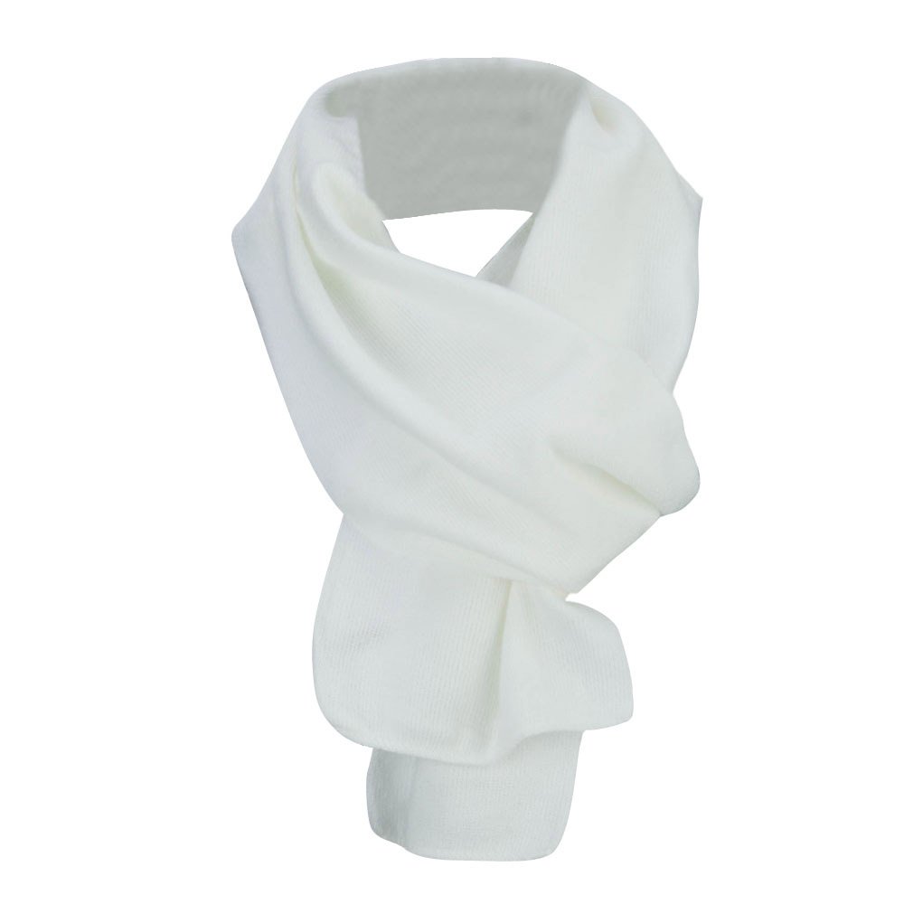 Acrylic Knit Classic Scarf - White OSFM