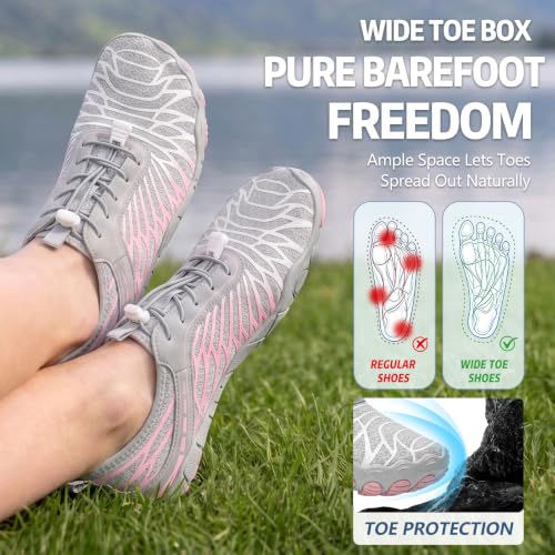 Image of ELETON Barefoot Shoes Women Men Hiking Water Shoes Wide Toe Box Zero Drop
