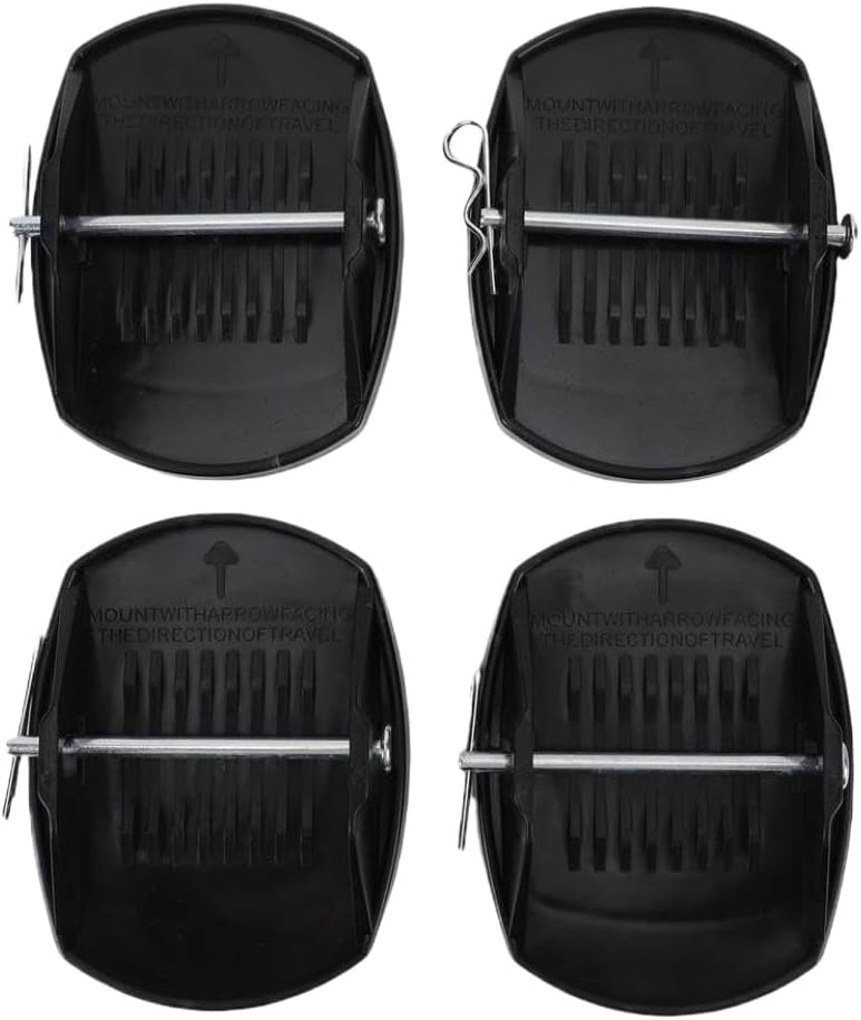 4 Pcs RV Motorhome Jack Steady Support Foot Leg Support Stop Pads Leveller Anti Sink with Safe Locking Pin Compatible with RV Trailer(Gray)