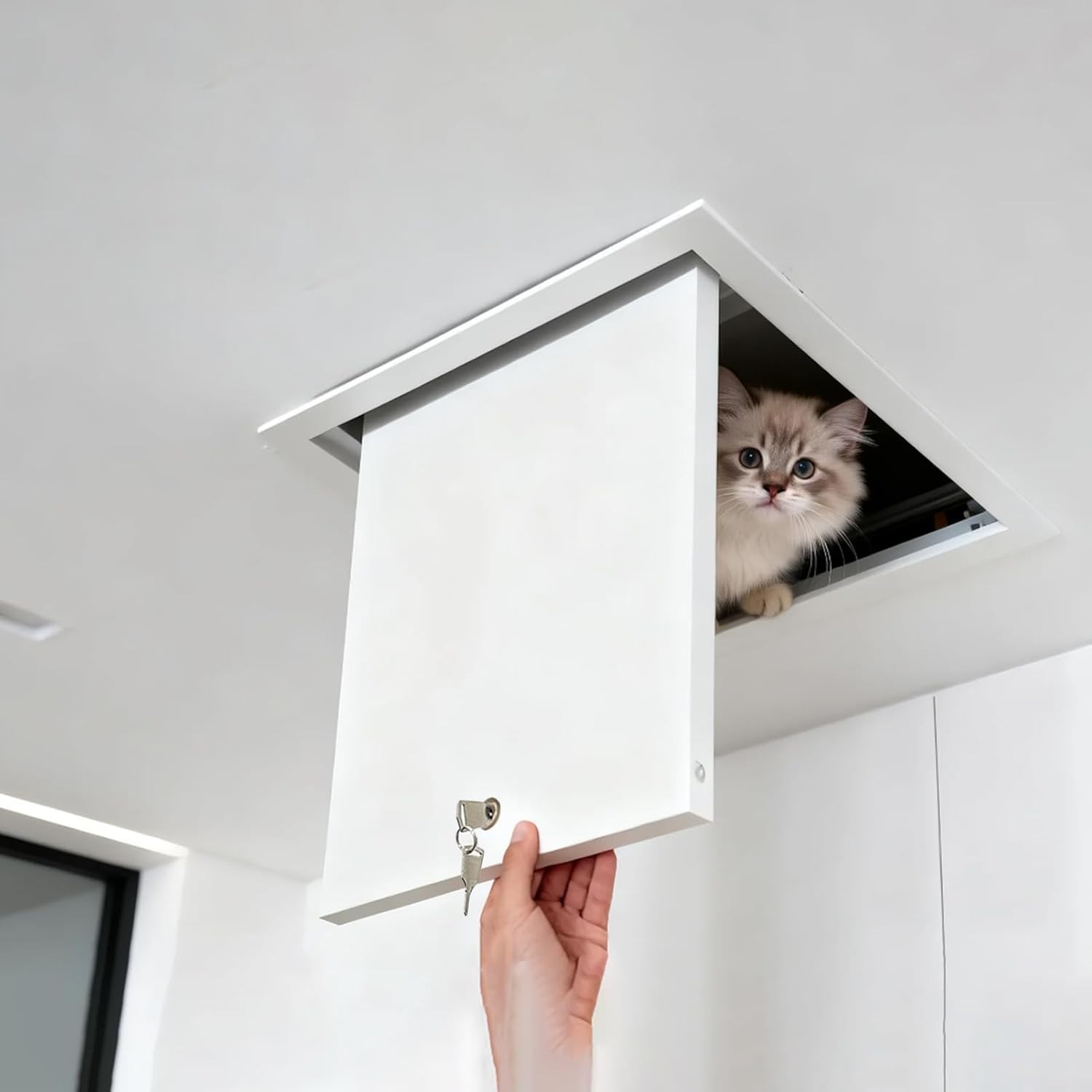 Access Panel Lockable Ceiling Attic Access Hatch Panels, 22x30 24x36 30x30 Metal Service Access Hole Cover, Inspection Doors for Hidden Plumbing Wiring Valves(22x30in (55x75cm))