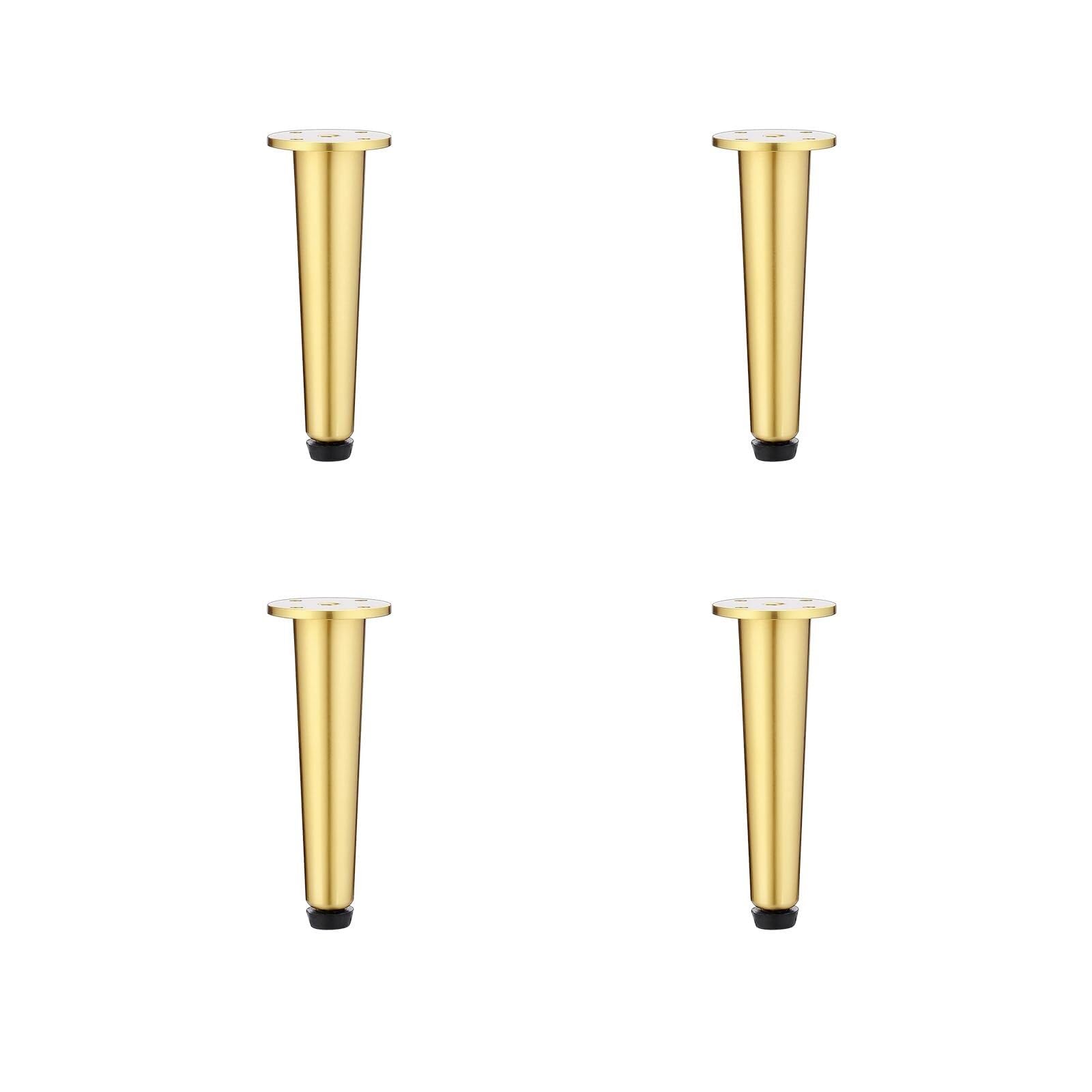 UYHBCNQD Brass Replacement Legs Set 4 Pcs Furniture Legs Metal Furniture Foot Padded Sofa Table Feet Bed Support Legs Bench Legs DIY(16cm/6.3in)