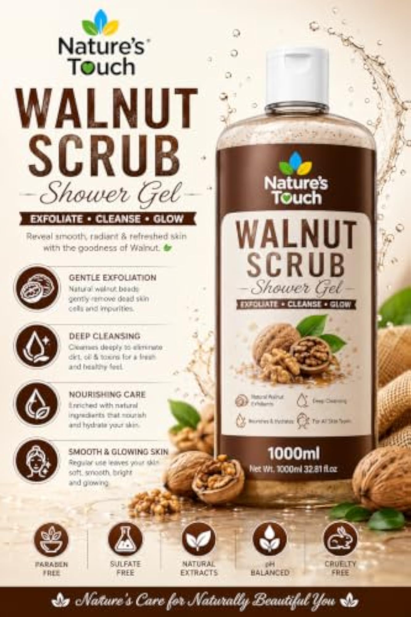 Nature's Scrub Exfoliating Body Wash Gel