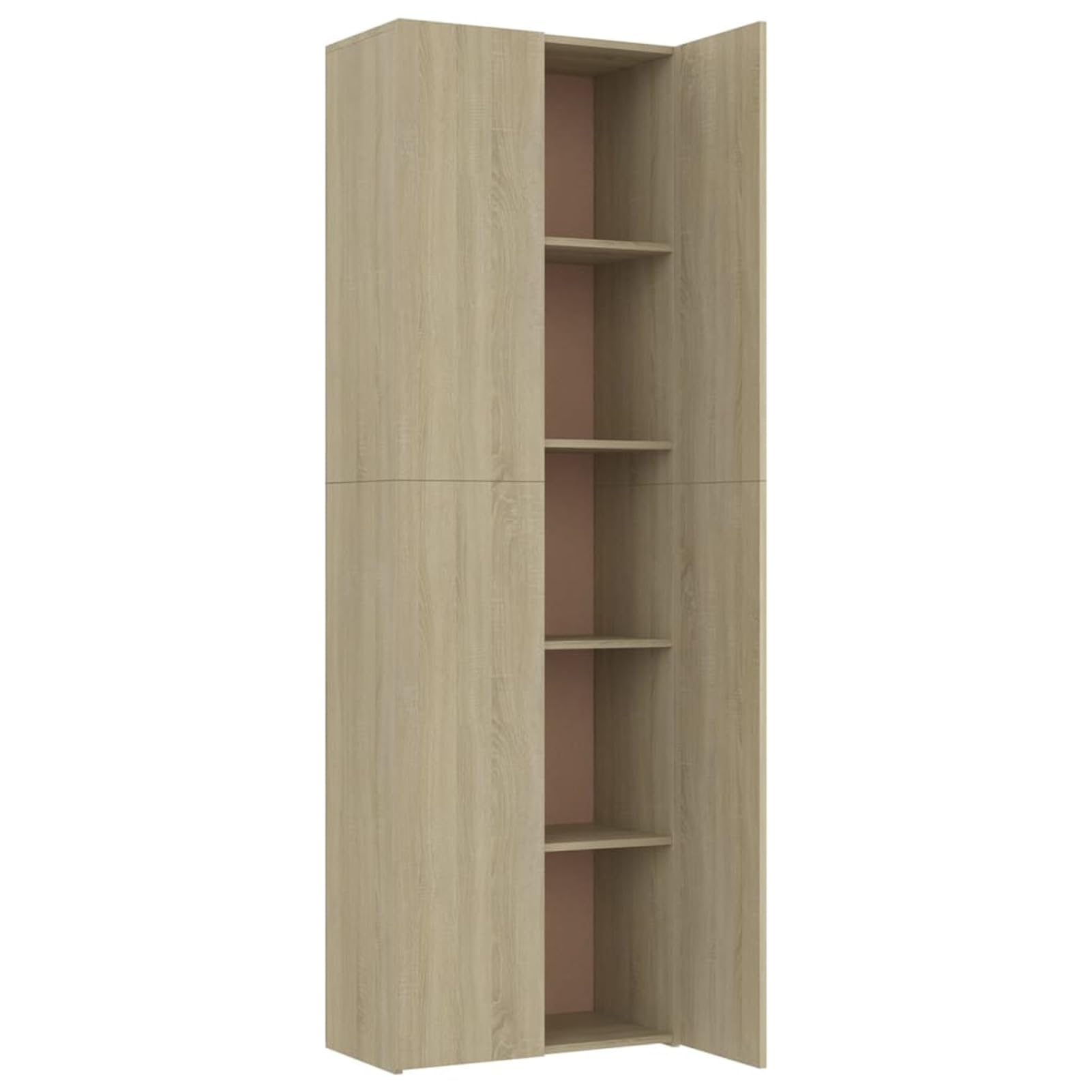 Armadio per Ufficio Rovere Sonoma 60x32x190cm Legno Multistrato,Armadio per Ufficio,Armadi Archivio,Armadio per Collezione per Ufficio-800300