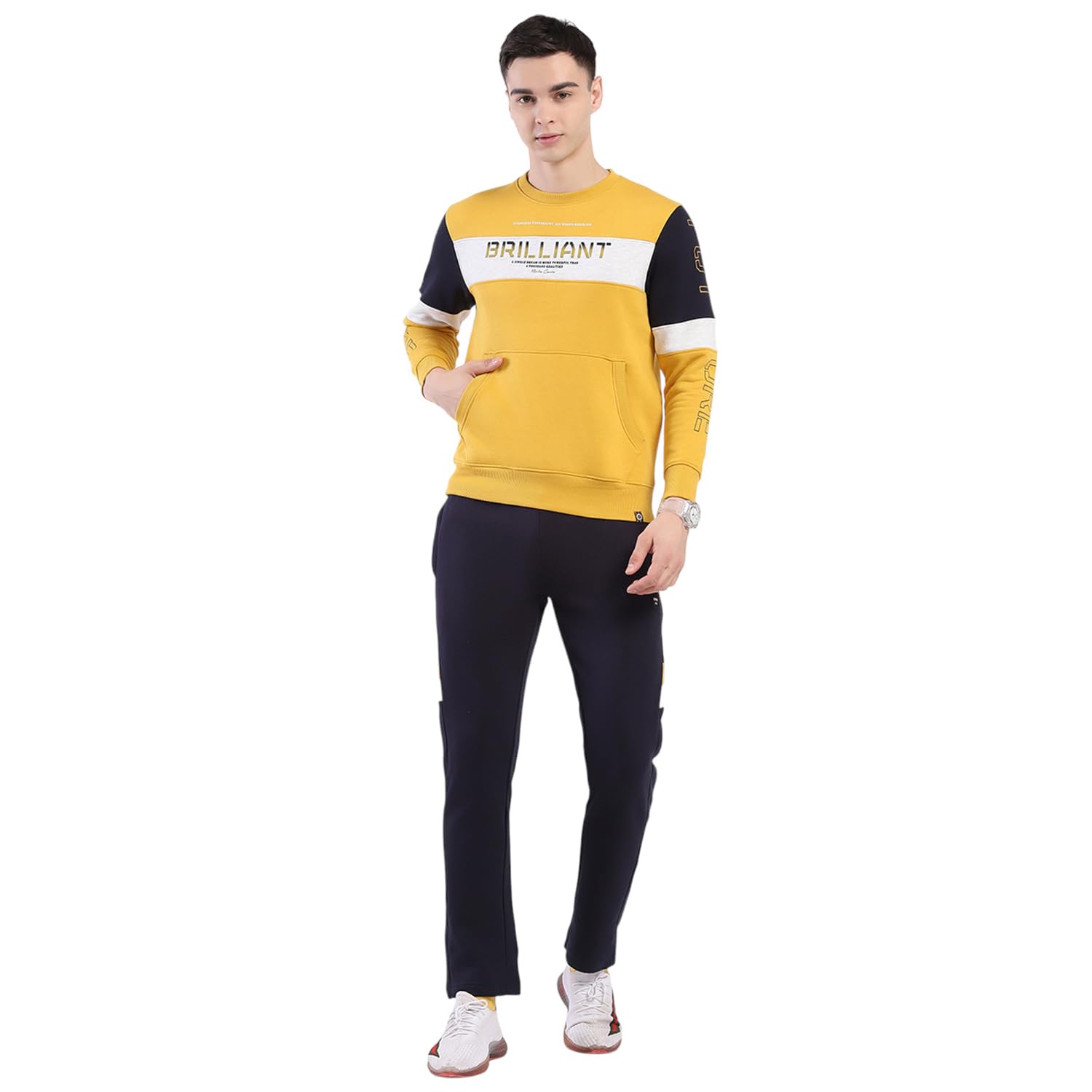 Monte Carlo Men Regular Fit Solid Pattern Round Neck Tracksuit Winter Tracksuit | Sweat Shirt With Lower|Activewear Set for Gym Running| Performance Suit |(Pack Of 1)-picture-18
