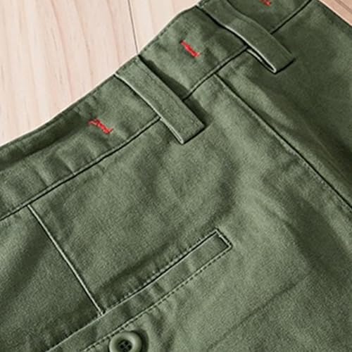 Short chino vert homme taille 50 en coton sergé extensible