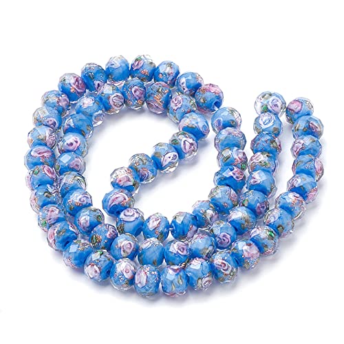 OLYCRAFT 45pcs 11~12mm Gold Sand Lampwork Beads Glass Handmade Round Loose Beads for Rosary Making Jewelry Craft Making with 1.6~2mm Hole - Image 3