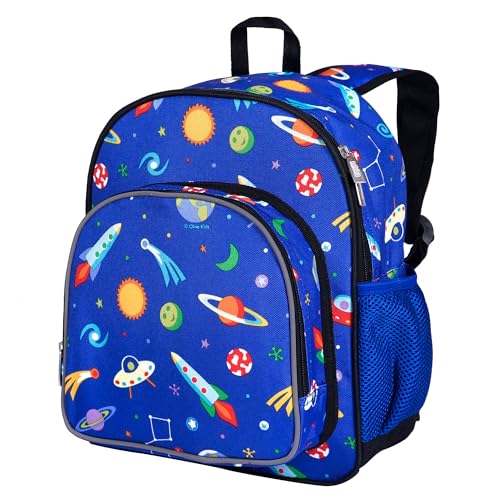 Image of Wildkin Kids 12-Inch Toddler Backpack - Lightweight School Bag for Daycare & Travel, Ages 3-7, Out of This World, 12 x 10 x 4.5 inches, 12-inch Backpack Boys