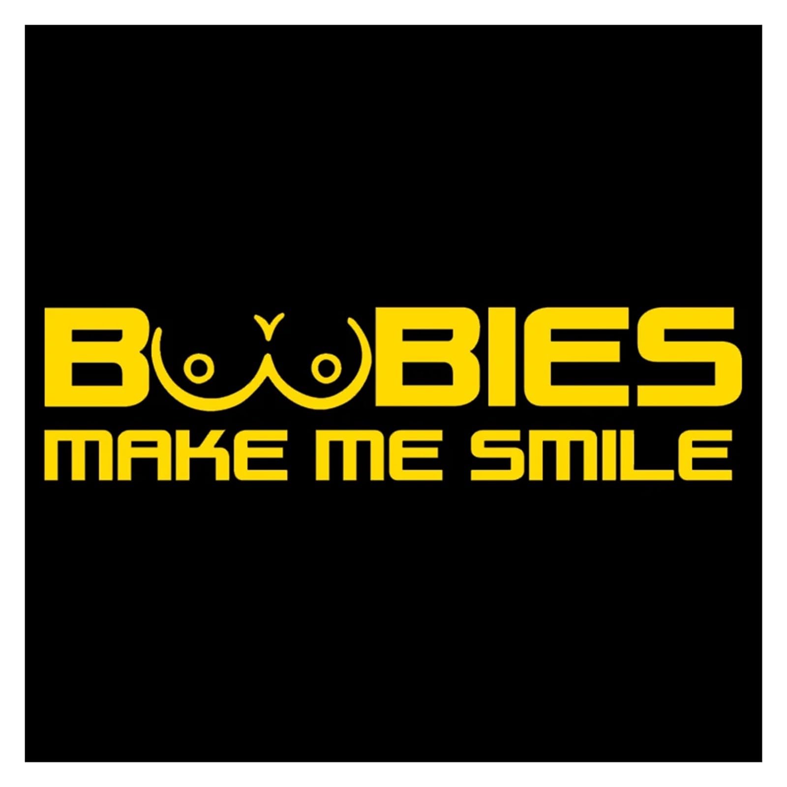 Hood White Vehicle Make & Model Car & Truck Decals & Vinyl "Boobies Make Me Smile" Funny Vinyl Car Window Decal / Bumper Sticker - 5 Inch White Lettering Unbranded Sticker Bomb - Foto 2