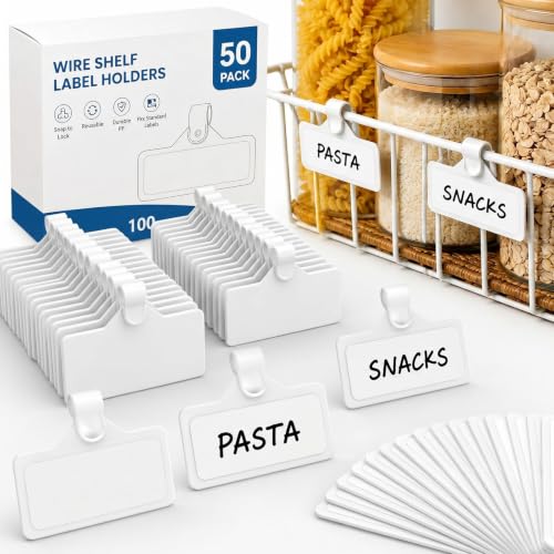 Porte-étiquette réutilisable à clip blanc pour organiser le stock de magasin et supermarché