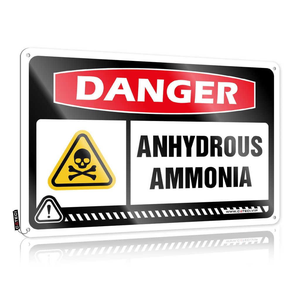 IBWNBBUSN Personalized Bar Signs Danger Anhydrous Ammonia Tin Sign Small Metal Tin Funny Outdoor Decor(30X40CM)