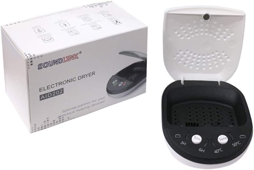 Soundlink Hearing Aid Dryer Hearing Aid Dehumidifier 3/6 Hour Timer Drying Box