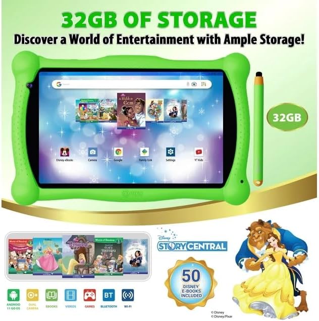 Miniatura 6 de Contixo V10A 7" Kids HD Learning Tablet para niños de 3 a 7 años con 32 GB, controles parentales, estuche a prueba de niños, lápiz óptico y más de
