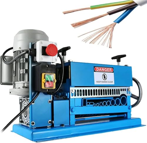 Image of Automatic Electric Wire Stripping Machine, 1.5-38MM Scrap Cable Stripper, 11 Holes Wire Stripper Cable Wire Stripping Machine For Scrap Copper Recycling (20M / Min)